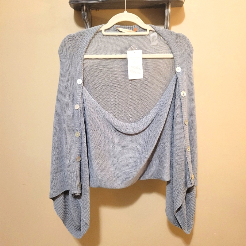 Soft Surroundings Light Blue Sweater Shrug